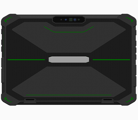 Back view of the rugged tablet